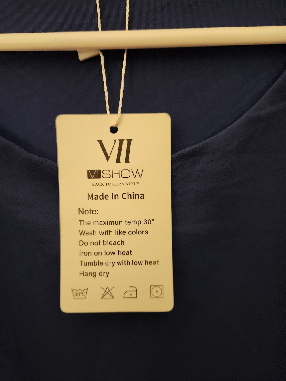 VII Blue Blouse L New Kathy Black Pants OS 2 Piece Outfit NWT - Picture 8 of 11
